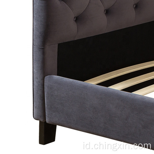 Furniture Kamar Tidur Kain Lembut Kd Jok Corner Bed Grosir Kamar Tidur Set CX615